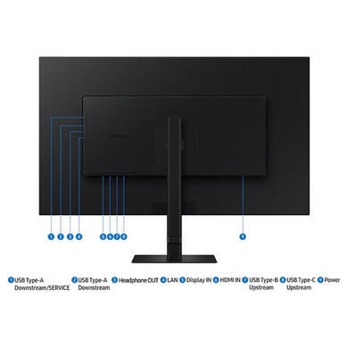 Монітор 4K VA 37",3840*2160,60 Гц,HDMI,DP,USB-C SAMSUNG LS37D802UAIXCI 3734481 фото