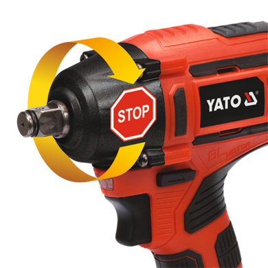 Гайковерт ударний акумуляторний безщітковий YATO: квадрат- 1/2", 250Нм, Li-Ion 18В, 3 Агод +кейс YT-82802 фото