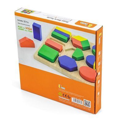 Дерев'яний пазл-сортер Viga Toys Частини фігур (58573) dt_9532 фото