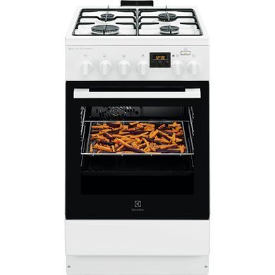 Electrolux Плита комбинированная, 58л, 50x60см, дисплей, конвекция, пар, белый LKK560232W фото