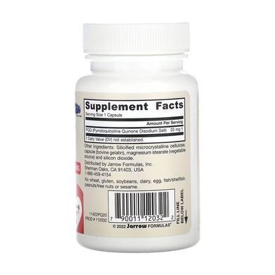 ППХ (Пирролохинолинхинон хинон) Jarrow Formulas (PQQ) 20 мг 30 капсул