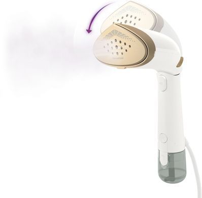 Отпариватель Philips компактный Series 7000, 1500Вт, 100 и 200мл, паровой удар -28гр, перчатка, чехол, нерж. сталь, белый STH7030/10 фото