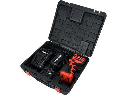 Гайковерт ударний акумуляторний безщітковий YATO: квадрат- 1/2", 250Нм, Li-Ion 18В, 3 Агод +кейс YT-82802 фото