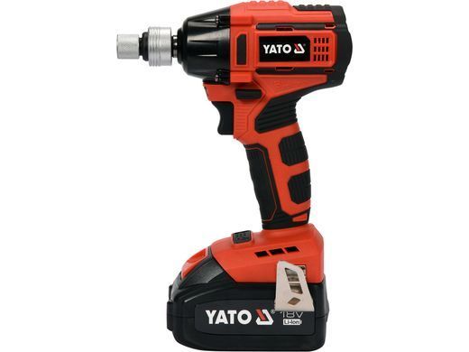 Гайковерт ударний акумуляторний безщітковий YATO: квадрат- 1/2", 250Нм, Li-Ion 18В, 3 Агод +кейс YT-82802 фото
