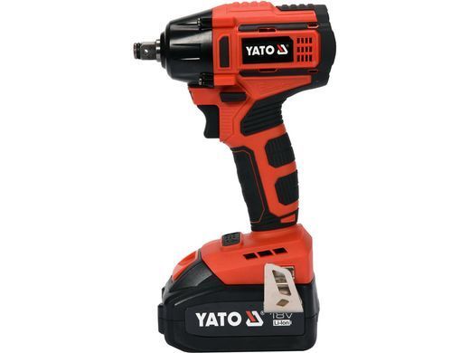 Гайковерт ударний акумуляторний безщітковий YATO: квадрат- 1/2", 250Нм, Li-Ion 18В, 3 Агод +кейс YT-82802 фото