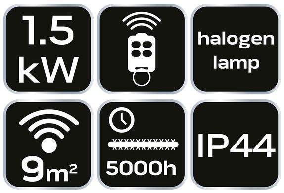 Подвесной инфракрасный обогреватель Neo Tools 90-034 1500 Вт, IP44