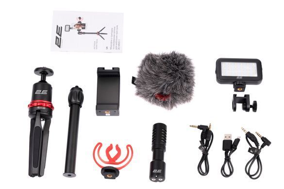 Мікрофон з триподом для мобільних пристроїв 2Е MM011 Vlog KIT, 3.5mm (333353) 2E-MM011 фото