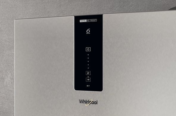 Whirlpool Холодильник з нижн. мороз., 202.7x59.6х67.8, холод.відд.-263л, мороз.відд.-104л, 2дв., А++, NF, інв., дисплей, зона нульова, нерж (375821) W7X92OOXUA фото