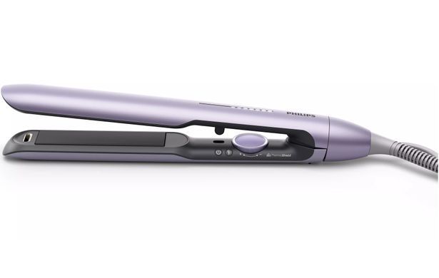 Philips Випрямляч 7000 Series, темп.режимів-12, 120-230С, пластини з аргановою олією, чохол, кераміка, фіолетовий (373681) BHS742/00 фото