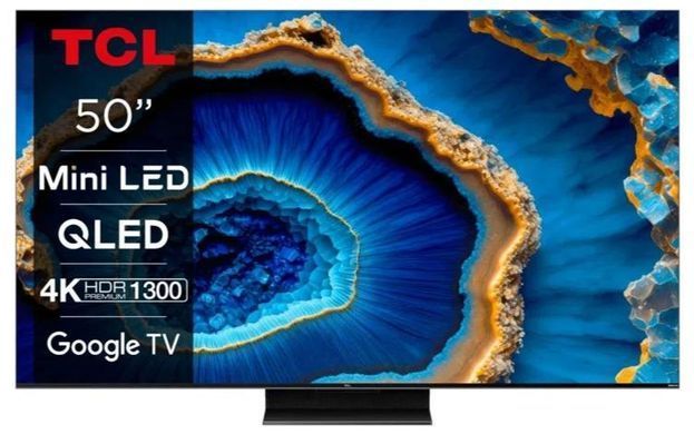 TCL Телевізор 50" MiniLED 4K 144Hz Smart Google TV Titan ONKYO sound (382038) 50MQLED80 фото