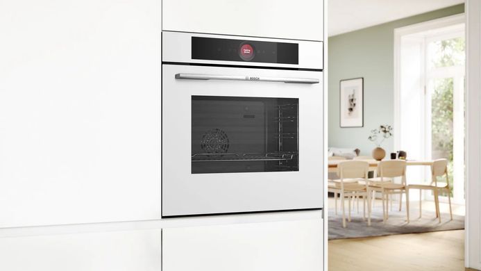 Bosch Духовой шкаф электрический, 71л, A+, дисплей, конвекция, белый HBG7341W1 фото