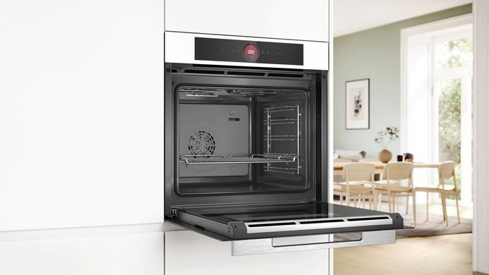 Bosch Духовой шкаф электрический, 71л, A+, дисплей, конвекция, белый HBG7341W1 фото