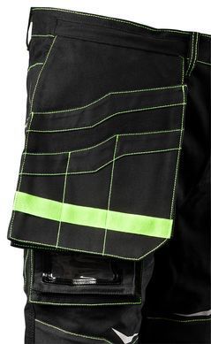 Рабочие брюки NEO TOOLS 81-234, хлопковые, усиления Cordura, вентиляция, светоотражатели 3M, сертификация CE XL