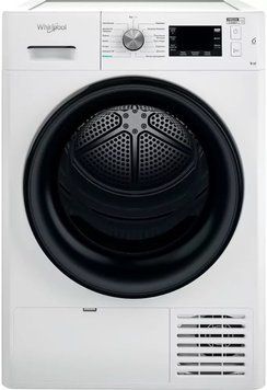 Whirlpool Сушильна машина тепловий насос, 9кг, A++, 65см, дисплей, люк чорний, білий (379108) FFTM229X2BUA фото