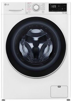 LG Стиральная машина фронтальная, 9кг, 1400, A+++, 57см, дисплей, пар, инвертор, белый F4V3VS0WW фото