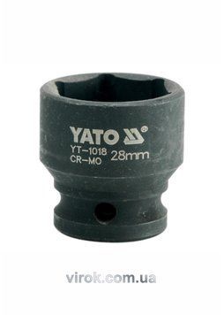 Головка торцева ударна 6-гранна YATO : квадрат 1/2", М= 28 мм, L= 48 мм