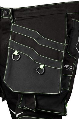 Рабочие брюки NEO TOOLS 81-234, хлопковые, усиления Cordura, вентиляция, светоотражатели 3M, сертификация CE XL