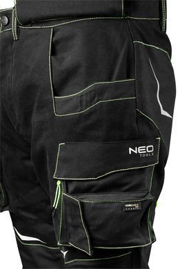 Рабочие брюки NEO TOOLS 81-234, хлопковые, усиления Cordura, вентиляция, светоотражатели 3M, сертификация CE XL
