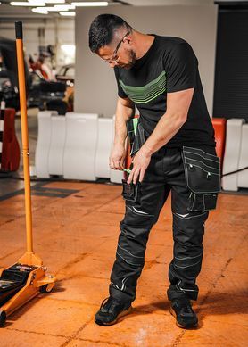 Рабочие брюки NEO TOOLS 81-234, хлопковые, усиления Cordura, вентиляция, светоотражатели 3M, сертификация CE XL