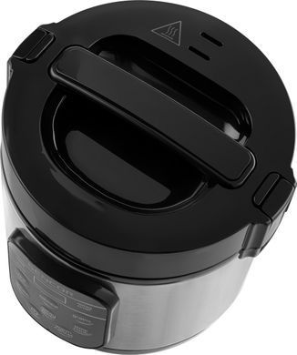 Рисоварка Sencor 350Вт, чаша-0.6л, сенсорне керування, 5 програм, нерж. сталь, пластик, сіро-чорний SRM0650SS фото