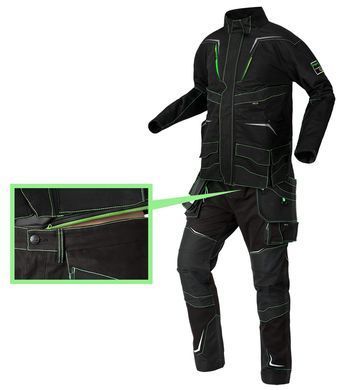 Рабочие брюки NEO TOOLS 81-234, хлопковые, усиления Cordura, вентиляция, светоотражатели 3M, сертификация CE XL