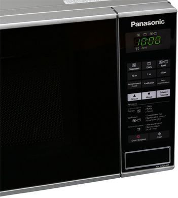 Мікрохвильова піч Panasonic , 20л, 800Вт, гриль, дисплей, нерж (390797) NN-GT264MZUE фото