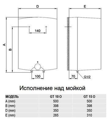 Водонагреватель Gorenje GT 10 O/B9 (GT 10 O) 298350 фото