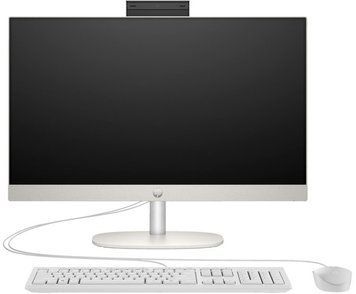 HP Комп'ютер персональний моноблок 240-G10 23.8" FHD IPS AG, Intel i5-1335U, 8GB, F512GB, UMA, WiFi, кл+м, 3р, DOS, білий (374306) 885G6EA фото