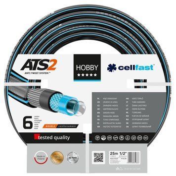 Шланг садовий Cellfast HOBBY ATS 1/2" 25м 6 шарів до 30бар -20&hellip;+60&deg;C (360714) 16-200 фото