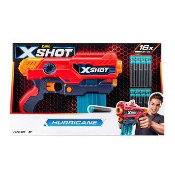 Швидкострільний бластер X-Shot Red Excel Hurricane 16 патронів (36440R) dt_24511 фото