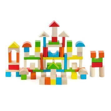 Деревянные кубики Viga Toys Цветные блоки, 80 шт., 2,5 см (50333) dt_79224 фото