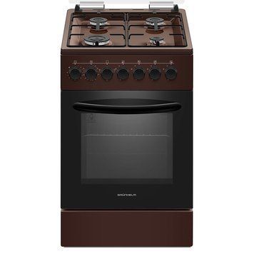 Плита газоэлектр. FG5612BR 50см. коричневая (GRUNHELM) 110815 фото