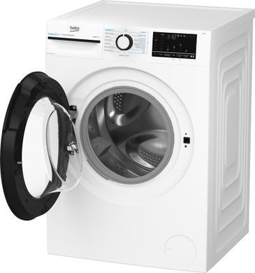 Beko Пральна машина фронтальна, 8кг, 1400, A+++, 55см, дисплей, інвертор, пара, білий (383368) BM3WFSU48435WB фото