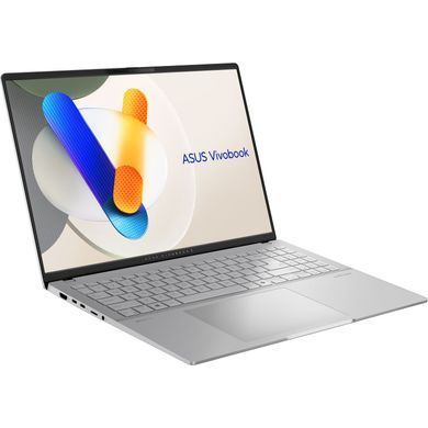 ASUS Ноутбук Vivobook S 16 M5606UA-MX025 16" 3.2K OLED, AMD R9-8945HS, 32GB, F1TB, UMA, NoOS, Сріблястий (382087) 90NB1483-M00110 фото