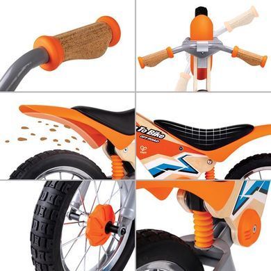 Біговел Hape двоколісний 12" помаранчевий (E1092), оранжевый