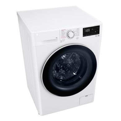 LG Пральна машина фронтальна, 9кг, 1400, A+++, 57см, дисплей, пара, інвертор, білий (355580) F4V3VS0WW фото