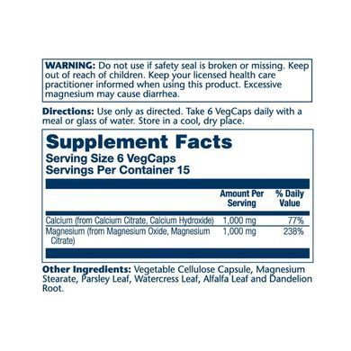 Calcium & Magnesium Citrate - 90 vcaps Solaray