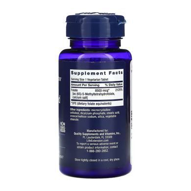 High Potency Optimized Folate 8500 mcg DFE - 30 tabs Life Extension