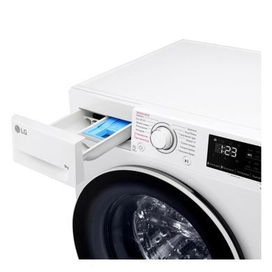 LG Пральна машина фронтальна, 9кг, 1400, A+++, 57см, дисплей, пара, інвертор, білий (355580) F4V3VS0WW фото