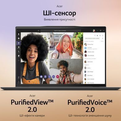 Acer Ноутбук Swift 14 AI SF14-11 14.5" WQXGA IPS, Quallcomm X1P-64-100, 16GB, F1TB, UMA, Win11, сірий (382400) NX.KZXEU.001 фото