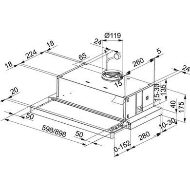 Franke Витяжка вбуд.телескопічна FTC 912 XS LED1 (351342) 315.0532.377 фото