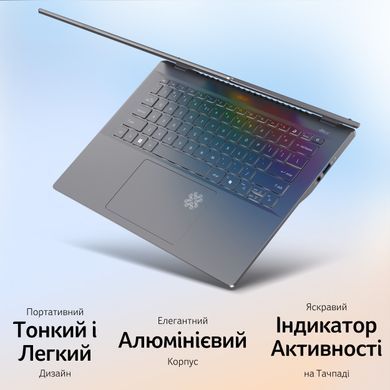 Acer Ноутбук Swift 14 AI SF14-11 14.5" WQXGA IPS, Quallcomm X1P-64-100, 16GB, F1TB, UMA, Win11, сірий (382400) NX.KZXEU.001 фото