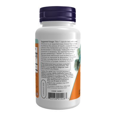 Tri-Chromium 500 mcg - 180 vcaps Now Foods