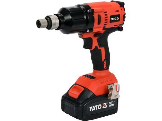 Гайковерт ударний акумуляторний безщітковий YATO: квадрат-1/2", 700 Нм, Li-Ion 18В, 3 Агод +кейс YT-82806 фото