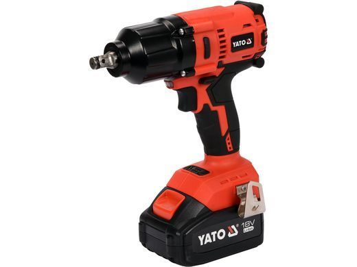 Гайковерт ударний акумуляторний безщітковий YATO: квадрат-1/2", 700 Нм, Li-Ion 18В, 3 Агод +кейс YT-82806 фото