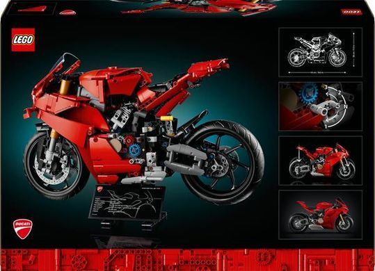 Конструктор LEGO Technic Мотоцикл Ducati Panigale V4 S 1603 деталі (42202)