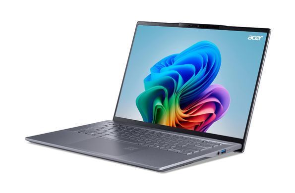 Acer Ноутбук Swift 14 AI SF14-11 14.5" WQXGA IPS, Quallcomm X1P-64-100, 16GB, F1TB, UMA, Win11, сірий (382400) NX.KZXEU.001 фото