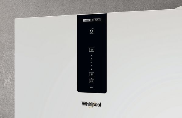 Whirlpool Холодильник с нижн. мороз., 202.7x59.6х67.8, холод.отд.-263л, мороз.отд.-104л, 2дв., А++, NF, инв., дисплей, зона нулевая, белый W7X92OWHUA фото