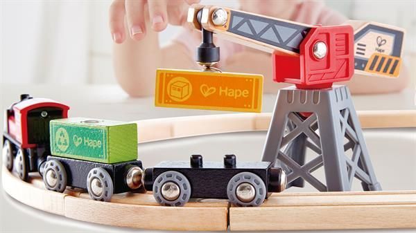 Іграшкова залізниця Hape Доставка вантажів 19 ел. (E3731) dt_79172 фото