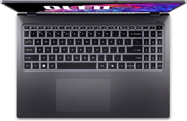 Acer Ноутбук Swift Go 16 SFG16-72 16" 3.2K OLED, Intel U5-125H, 16GB, F512GB, UMA, Lin, серый NX.KY9EU.001 фото